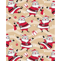 Gift Wrap (24"x100') SWINGIN' SANTA/KRAFT